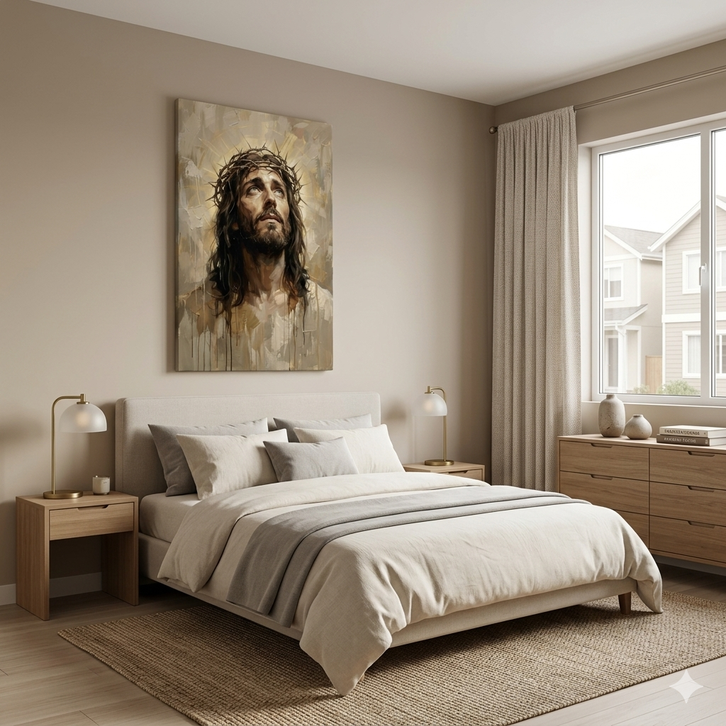 Mirada al Cielo – Jesús con Corona de Espinas