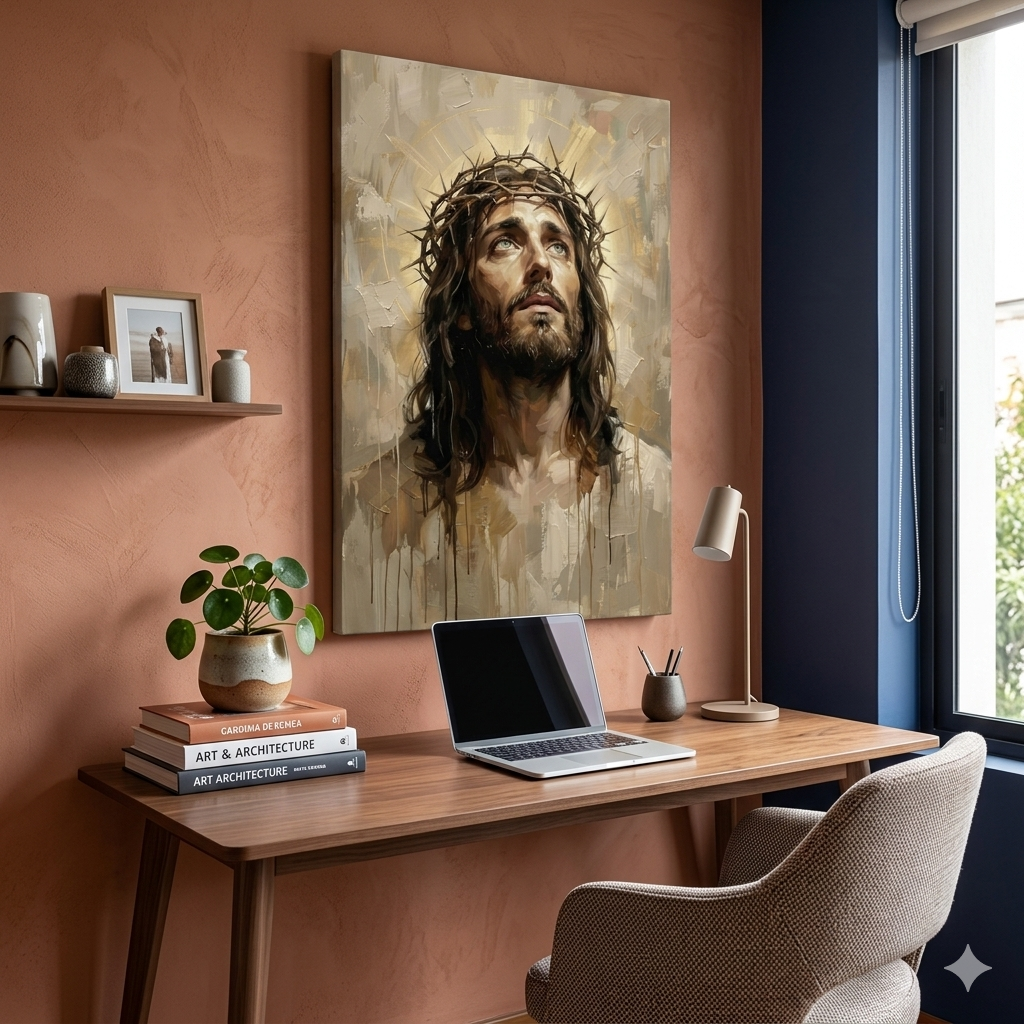 Mirada al Cielo – Jesús con Corona de Espinas
