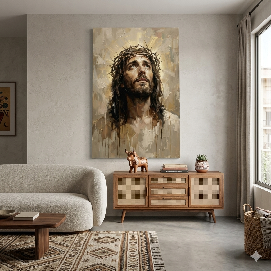 Mirada al Cielo – Jesús con Corona de Espinas