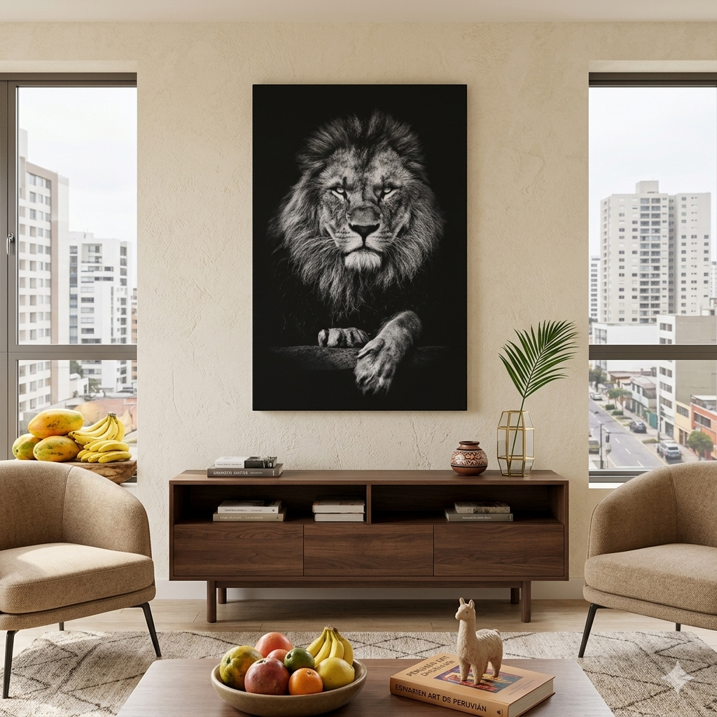 Dominio Absoluto – León Blanco y Negro de Lujo